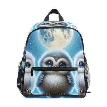 Imagem de Owls Floral Cute Simple Modern Toddler Backpack with Whistle, Adjustable Chest Strap, Toddler Backpack for Boys Lightweight & Compact for Ages 3-8