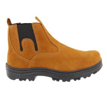 Imagem de Botina Masculina Bota Couro Legitimo Sola Reforçada Agro Roça Fazenda 