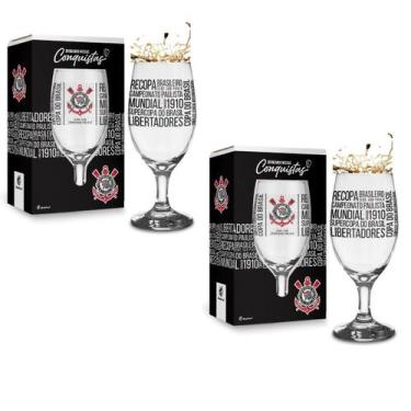 Imagem de Kit 2Un Taça Tulipa Windsor Vidro 330Ml Cerveja Vinho Chopp - Brasfoot