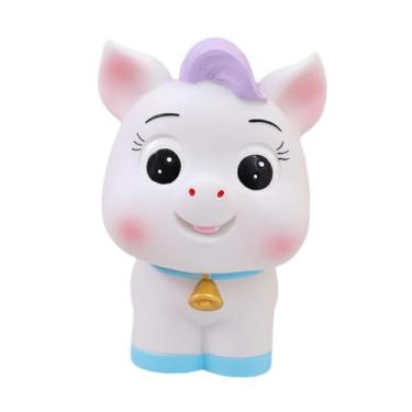 Imagem de Bothyi Cofrinho em forma de cavalo, estatueta decorativa, enfeite fofo para mesa, lareira, entrada, peça central para decoração de casa, Branco