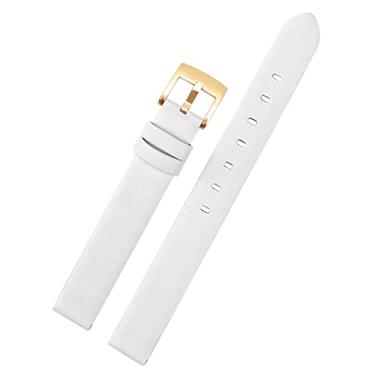 Imagem de IENYU Pulseira de couro genuíno para Swarovski 5158517/5158544/5158972 Acessórios de relógio pulseira de moda 12mm pulseira de relógio tamanho pequeno feminina (cor: ouro branco, tamanho: 12 mm)