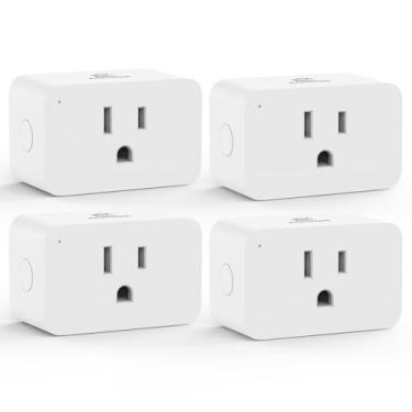 Imagem de EIGHTREE Zigbee Smart Plug 15A, Monitoramento De Energia,Necessário, Plugues Inteligentes Compatíveis Com Alexa E Home Assistant E Smartthings, Tomada Inteligente Funciona Como Repetidor Zigbee, 4 P