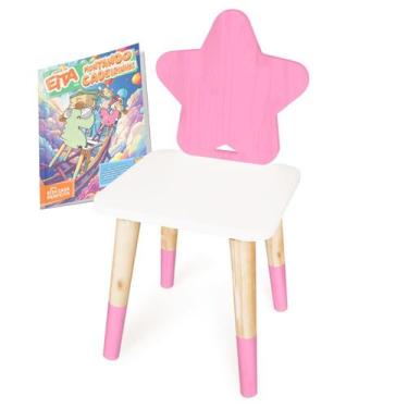 Imagem de Cadeira Infantil de Madeira Estrela - Eita Casa Perfeita, Rosa