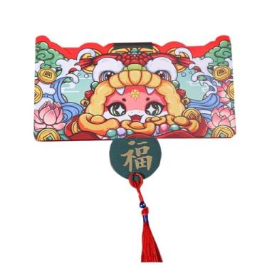 Imagem de Envelope Vermelho Plegável Criativo para o Ano Novo da Serpente de 2025 Pais Filhos Parceiros Presentes Papel Exquisito Único Padrões Claros Textura E