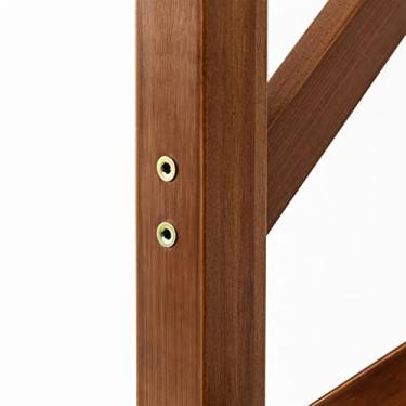 Imagem de 5sssallefaa Cabide ajustável para roupas, cabide de madeira no chão, suporte de cabide de madeira, organizador de cabide de chapéu independente para corredor, entrada da sala de estar (A)