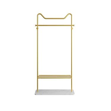 Imagem de 5sssallefaa Suporte para cabide organizador de roupas resistente, suporte de metal com varão, prateleiras de armazenamento de 2 camadas