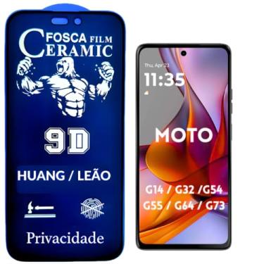 Imagem de Película Cerâmica Fosca Privacidade MOTO G14 / G32 / G54 / 64 / G73 /G85,Proteção Total, Anti-Riscos, Anti Espião e Não Deixa Marca De Dedo na Tela.