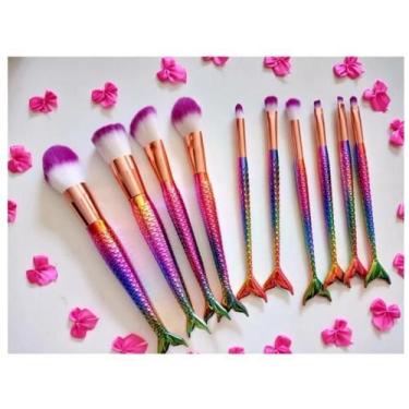 Imagem de Kit com 10 Pinceis Sereia BKT505 - Hello Mini