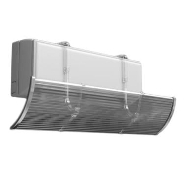 Imagem de Defletor de ar condicionado ajustável - Defletor de ventilação de ar de 109 cm com defletores de vento, escudo de sopro anti-direto para melhor controle de fluxo de ar e conforto
