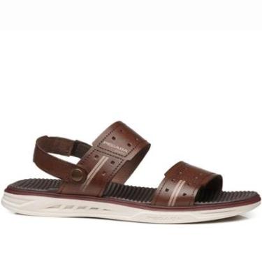 Imagem de Sandália Pegada Masculino em Couro Pinhão 134653-01-Masculino