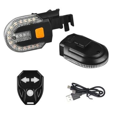Imagem de Lanterna traseira de direção dividida para bicicleta, design destacável, suporta controle remoto, 5 modos de luz para bolsas de bicicleta
