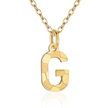 Imagem de RUOOUY Colar feminino com inicial de futebol banhado a ouro 18K, pingente de letra A-Z, joia de futebol, acessórios esportivos, presente de Natal para namorada, filha, Aço inoxidável, Sem Pedra