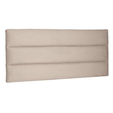 Imagem de Cabeceira Painel Estofada Cama Box Casal 140cm Suede Bege