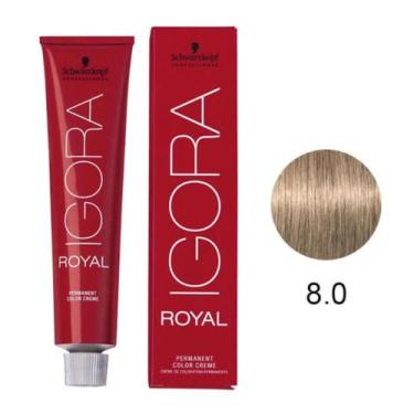 Imagem de Coloração Igora Royal 8-0 Louro Claro Natural 60g - Schwarzkopf