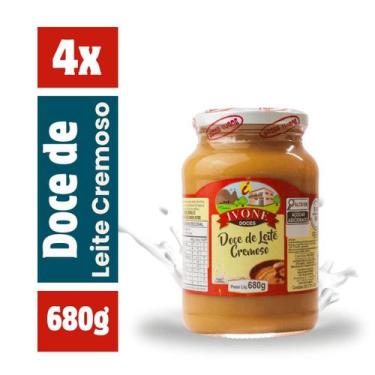 Imagem de Kit 4 Doces de Leite Cremoso Mineiro Ivone 680g - Doces Ivone