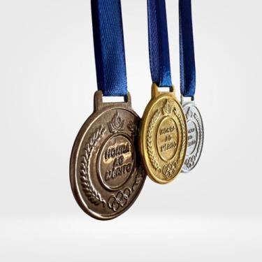 Imagem de Conjunto de 20 Medalhas Campeonato Honra ao Mérito Fita Azul - Click A