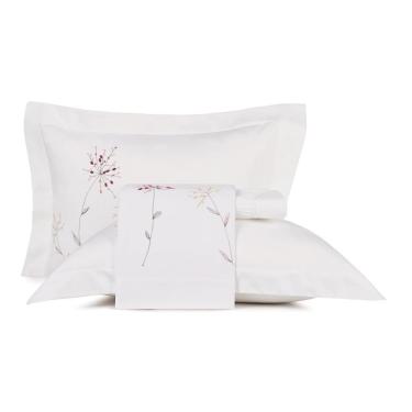 Imagem de Jogo De Cama Casal Altenburg Bordados Em Cetim 300 Fios Anise