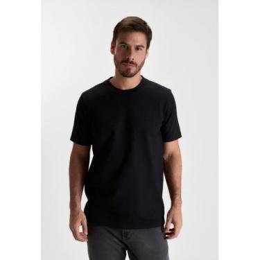 Imagem de Camiseta docthos relaxed fit manga curta malha trabalhada, 003 preto, 