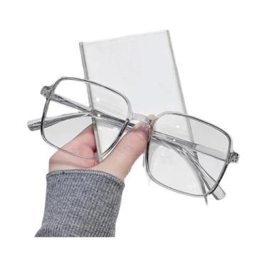 Imagem de Óculos De Sol Unissex Vintage Oversized Com Proteção Anti Luz Azul E A