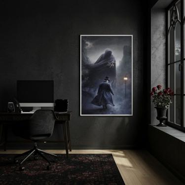Imagem de Quadro Decorativo Exú Capa Preta  - 70x50cm