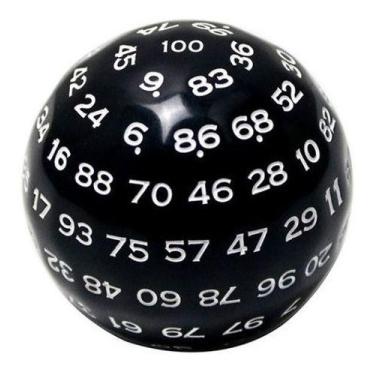 Imagem de Dado de 100 Faces D100 Para RPG 100% - Geek Marketplace