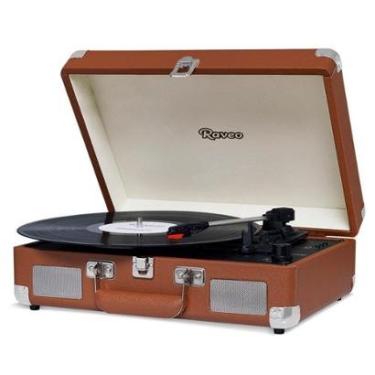 Imagem de Toca Discos HI FI Raveo Sonetto Chrome, Vinyl, Bluetooth, USB, Aux, Marrom - 26401-Unissex