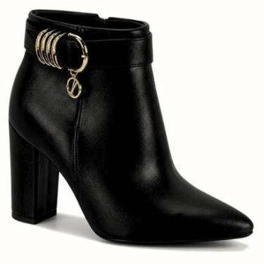 Imagem de Bota Feminino Cano Curto Vizzano Salto Bloco Médio-Feminino