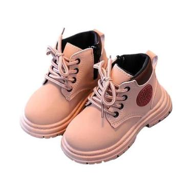 Imagem de Botas De Cano Curto Em Couro PU Para Meninas E Meninos, Solado Macio, 