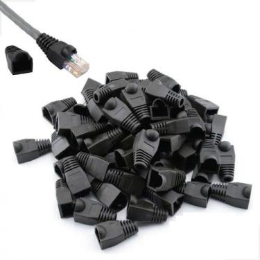 Imagem de Kit Capas Protetoras RJ45 Coloridas para Cabos de Rede CAT5 CAT6 Prote