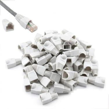 Imagem de Kit Capas Protetoras RJ45 Coloridas para Cabos de Rede CAT5 CAT6 Prote