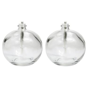 Imagem de Conjunto De Velas Lamparina Redonda De Vidro Resistente 100ml - 2 Unid