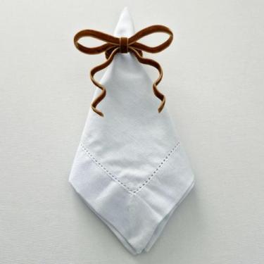 Imagem de Porta Guardanapo Laço Veludo Estruturado - Decor Madame Blue, Marrom