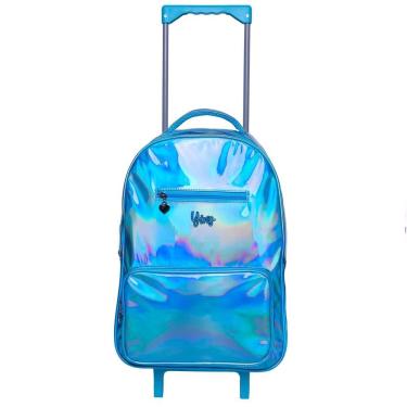 Imagem de Mochilete Escolar Yin's YS29367-MC Holográfica com 3 Compartimentos e Carrinho para Uso...