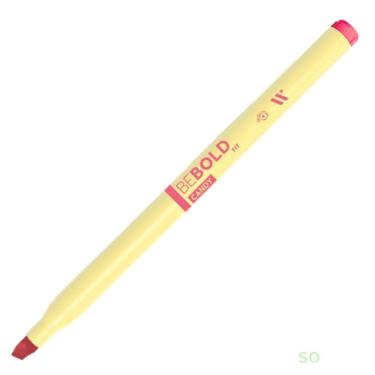 Imagem de Marca Texto Newpen Be Bold Fit Candy com Ponta Chanfrada para Linhas Finas Ou Largas 1 Unidade Vermelho