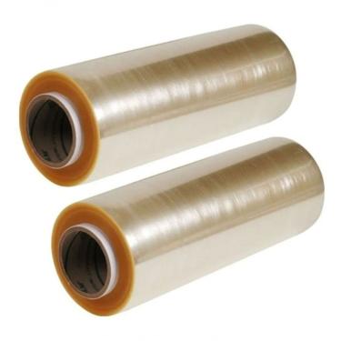 Imagem de Kit Filme de PVC Esticável Filme PVC 28CM X 300M para Proteção e Vedação de Alimentos Atóxico Transparente Higipack