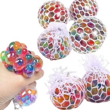 Imagem de Brinquedo Antiestresse Fun Squishy Stress Ball Mesh Orbeez Splash Apertar Espremer com...