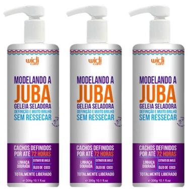 Imagem de Kit 3 Modelando A Juba Widi Care Geleia Seladora Definição Dos Cachos 