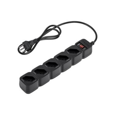 Imagem de Protetor Eletronico C- 5 Tomadas Epe 205 + 3 Metros Preto 4824203