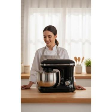 Imagem de Batedeira Planetária Preta 5L 700W 3 Batedores - Receitas Pe - Congrat