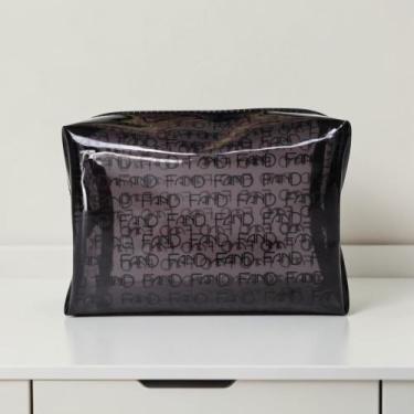 Imagem de Necessaire Fand Cosméticos Transparente Organizadora De Make