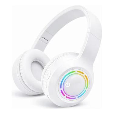 Imagem de Fone De Ouvido Bluetooth Sem Fio Led Headset Wireless Kapbom, Branco