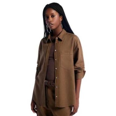 Imagem de Camisa Hering Feminina Manga Longa Oversized-Feminino