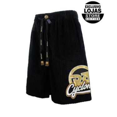 Imagem de Bermuda Cyclone Veludo Relax Gold Moments, Preto, P