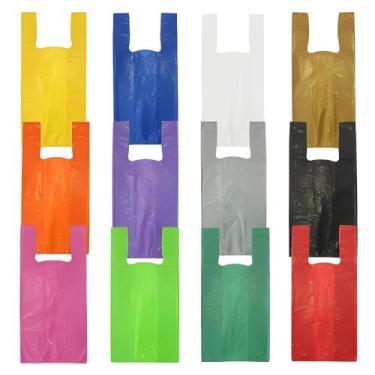 Imagem de Sacolas Plásticas Premium Colorida Resistente Reforçada 1Kg - Falcor, 