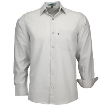 Imagem de Camisa Social Amil Microleve Masculina Clássica Manga Longa Não Amassa