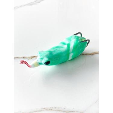 Imagem de Isca de Pesca Artificial Marítima de Sapo luminoso Escuro de Sílica Ge