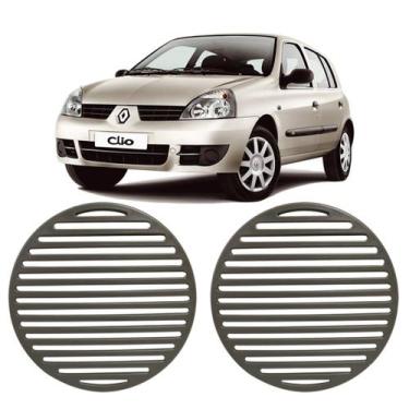 Imagem de Tela Grade Auto Falante Clio Sedan Hatch (2un) - AutoPlast, Cinza Clar