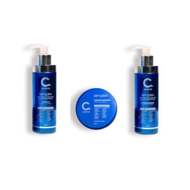 Imagem de Kit keraplex pre pos colorir regeneração creme amavia hair - Amávia