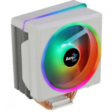 Imagem de Cooler Para Processador Aerocool Cylon 4F Branco RGB Preto Air Cooler 
