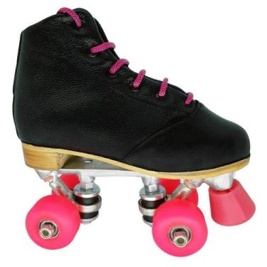 Imagem de Patins Quad 4 Rodas Infantil Preta e Roda Rosa - Patins.com.br, 34